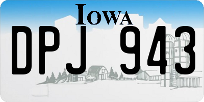 IA license plate DPJ943