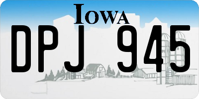 IA license plate DPJ945
