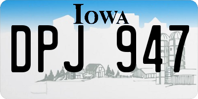 IA license plate DPJ947