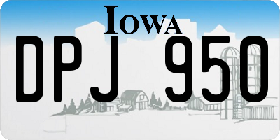 IA license plate DPJ950