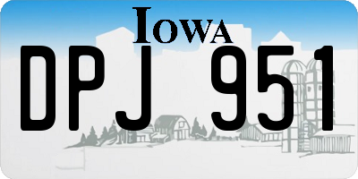 IA license plate DPJ951