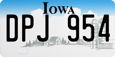 IA license plate DPJ954