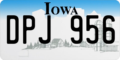 IA license plate DPJ956