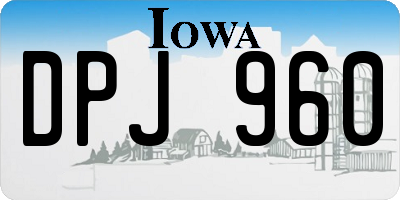 IA license plate DPJ960