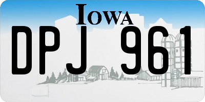 IA license plate DPJ961