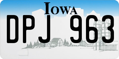 IA license plate DPJ963