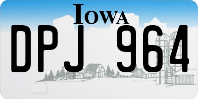 IA license plate DPJ964