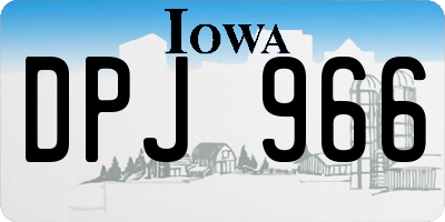 IA license plate DPJ966