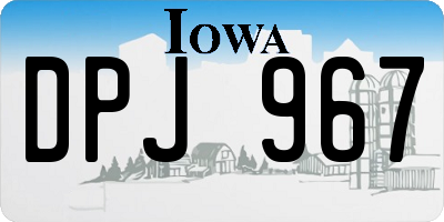 IA license plate DPJ967