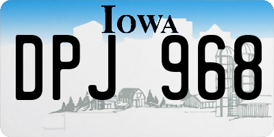 IA license plate DPJ968