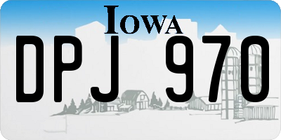 IA license plate DPJ970