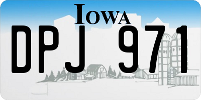 IA license plate DPJ971