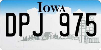 IA license plate DPJ975