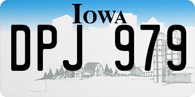IA license plate DPJ979