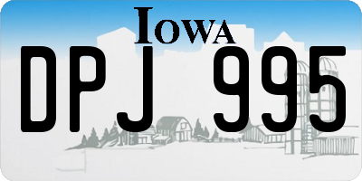 IA license plate DPJ995