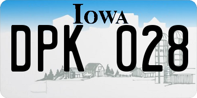 IA license plate DPK028