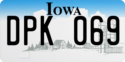 IA license plate DPK069