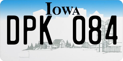 IA license plate DPK084