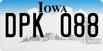 IA license plate DPK088