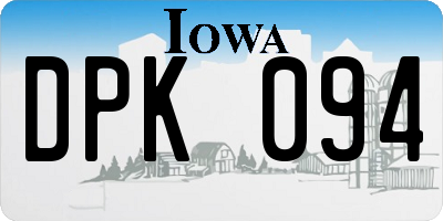 IA license plate DPK094