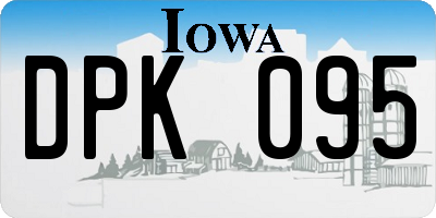 IA license plate DPK095