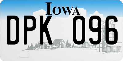 IA license plate DPK096