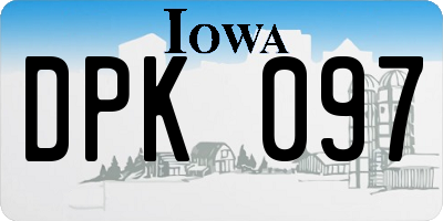 IA license plate DPK097
