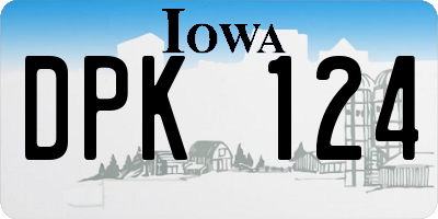 IA license plate DPK124
