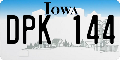 IA license plate DPK144