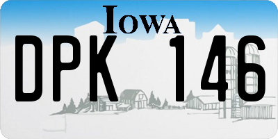 IA license plate DPK146