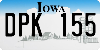 IA license plate DPK155