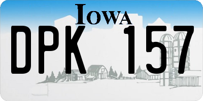 IA license plate DPK157
