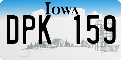 IA license plate DPK159