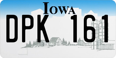 IA license plate DPK161