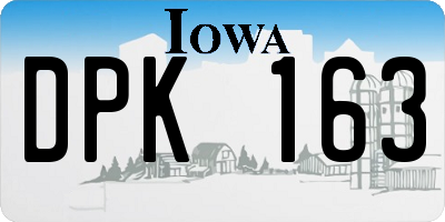 IA license plate DPK163