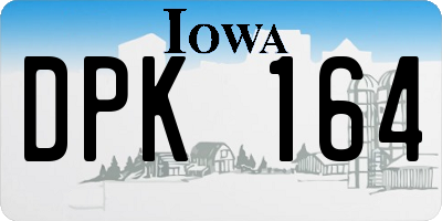 IA license plate DPK164