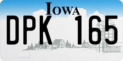 IA license plate DPK165
