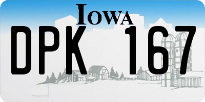 IA license plate DPK167