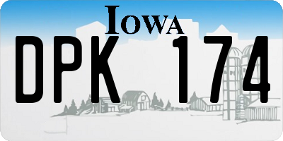 IA license plate DPK174