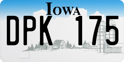 IA license plate DPK175