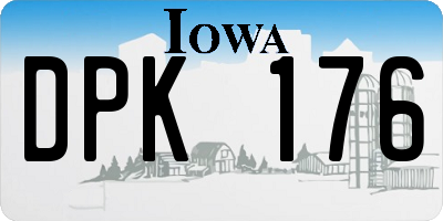 IA license plate DPK176