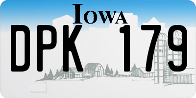 IA license plate DPK179