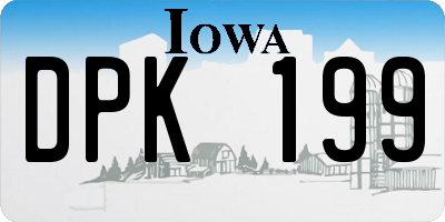 IA license plate DPK199