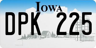 IA license plate DPK225