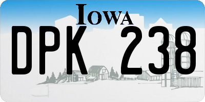 IA license plate DPK238
