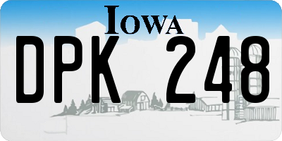 IA license plate DPK248