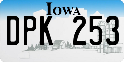 IA license plate DPK253