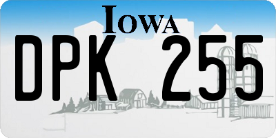 IA license plate DPK255
