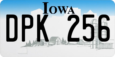 IA license plate DPK256