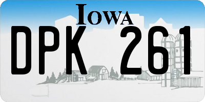 IA license plate DPK261